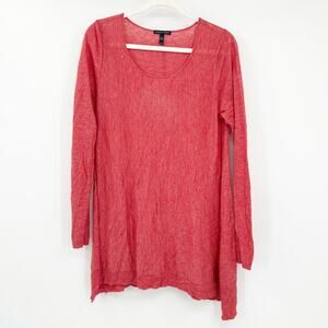 Eileen Fisher Womens‎ Fall Lightweight Merino Wool Alpaca Blend Sweater Size M